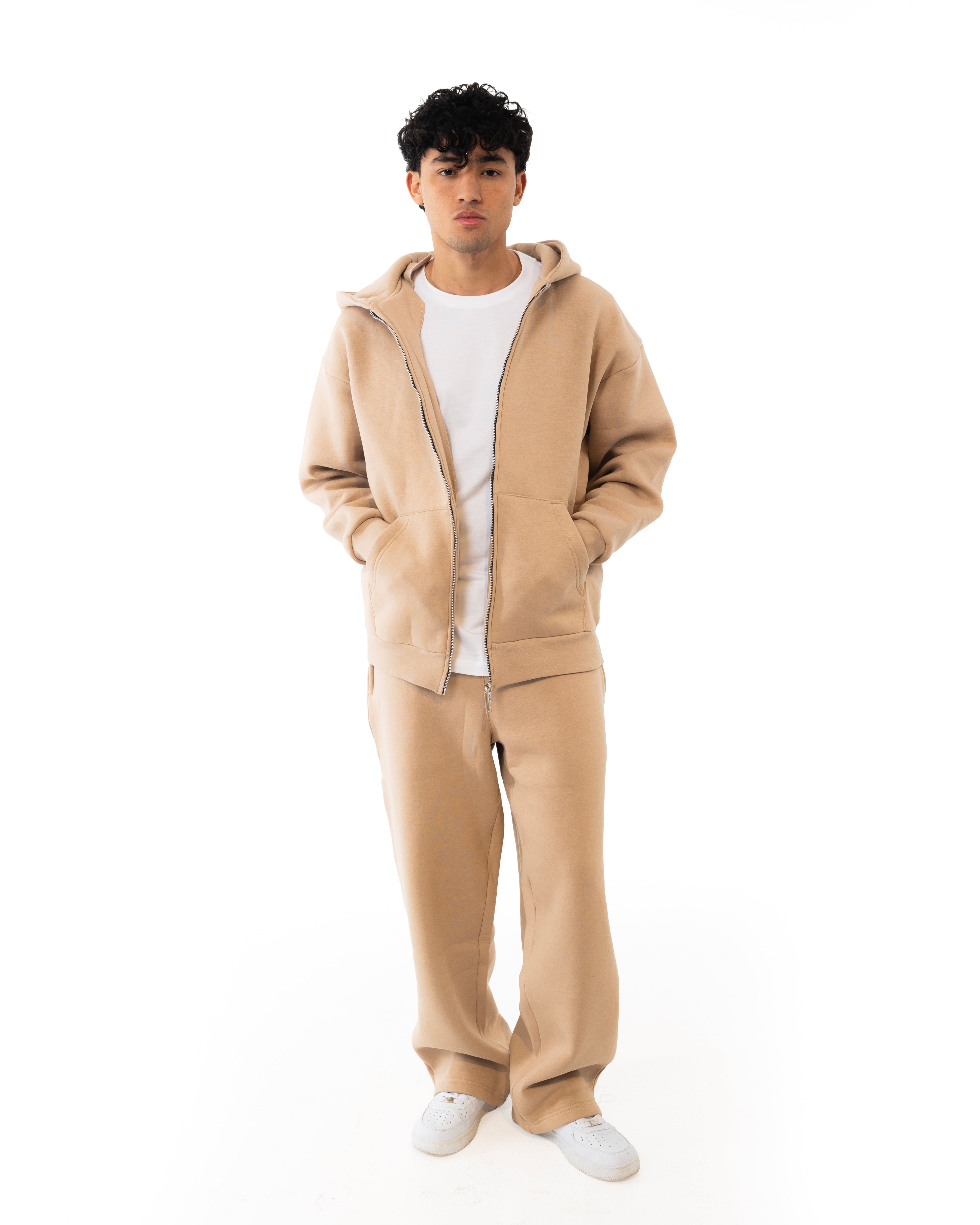 Essential Beige Zip-up