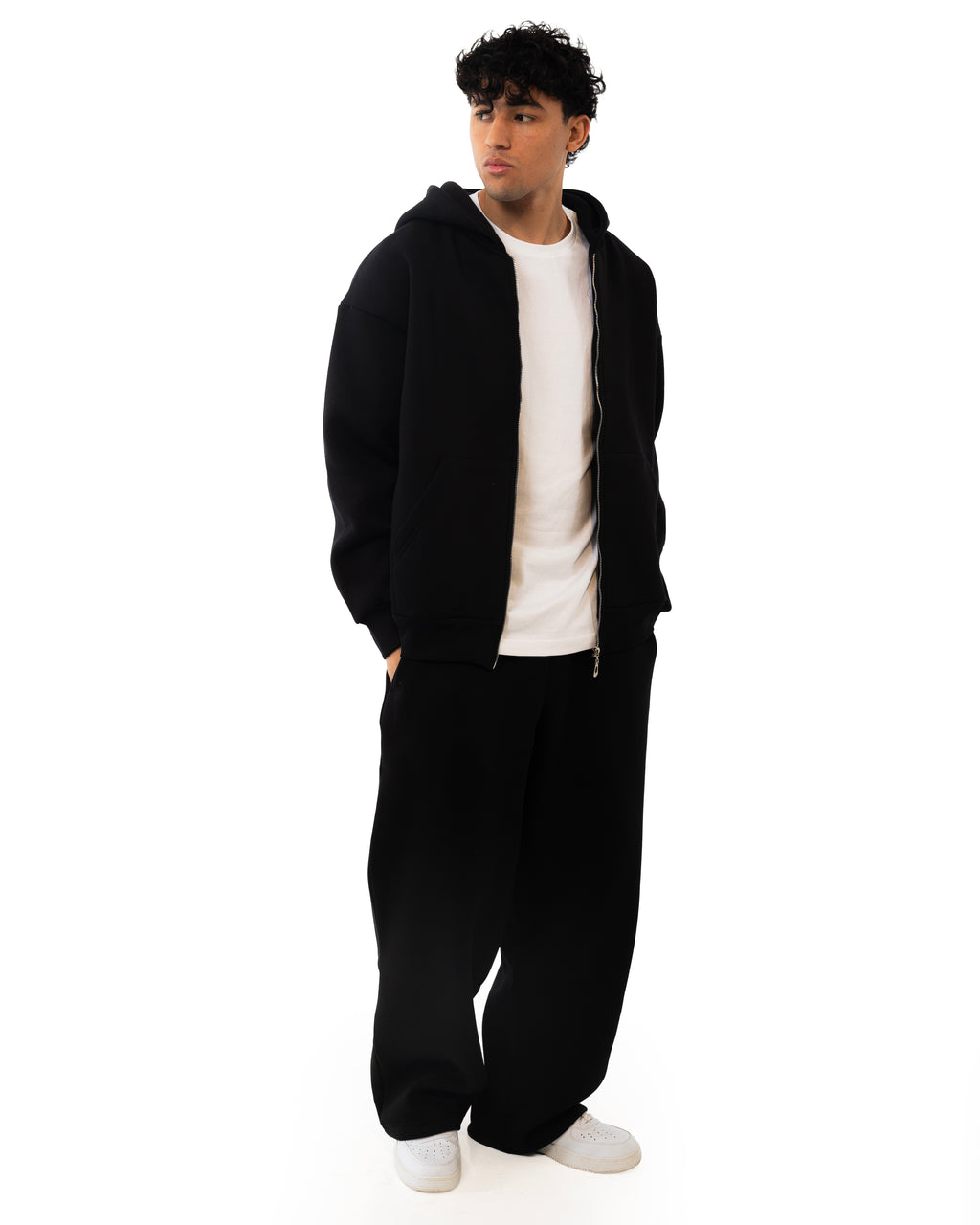 Essential Black Zip-up