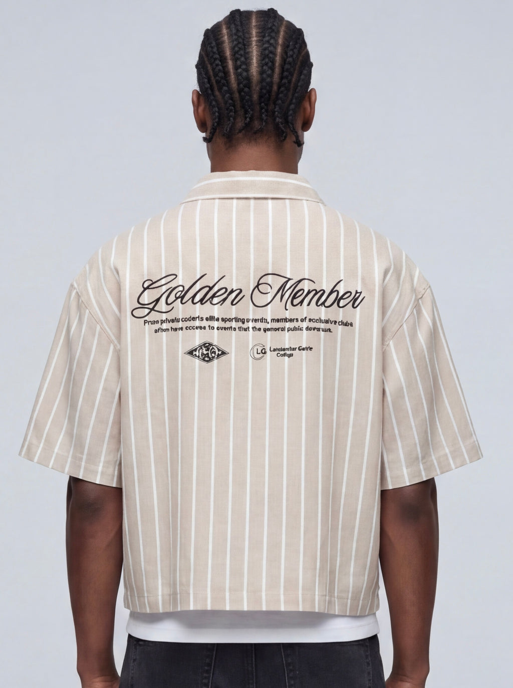 Embroidered Striped Linen Shirt