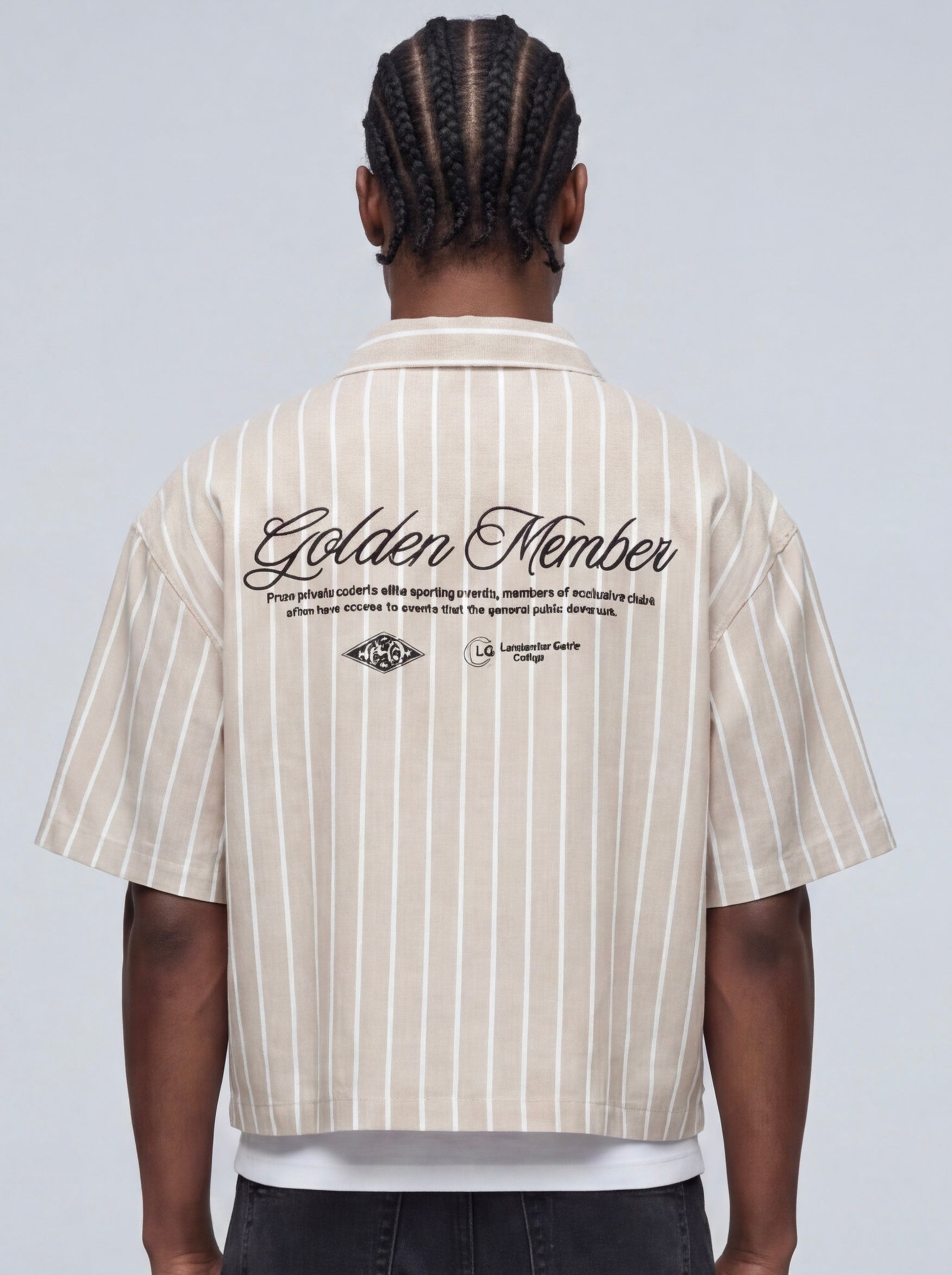 Embroidered Striped Linen Shirt