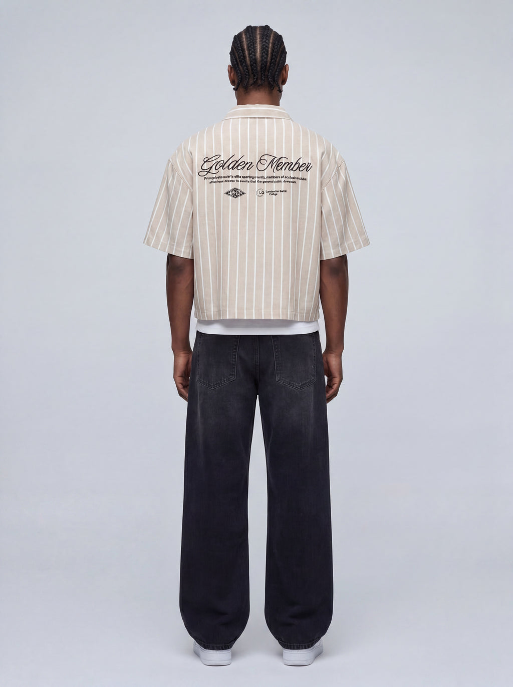 Embroidered Striped Linen Shirt