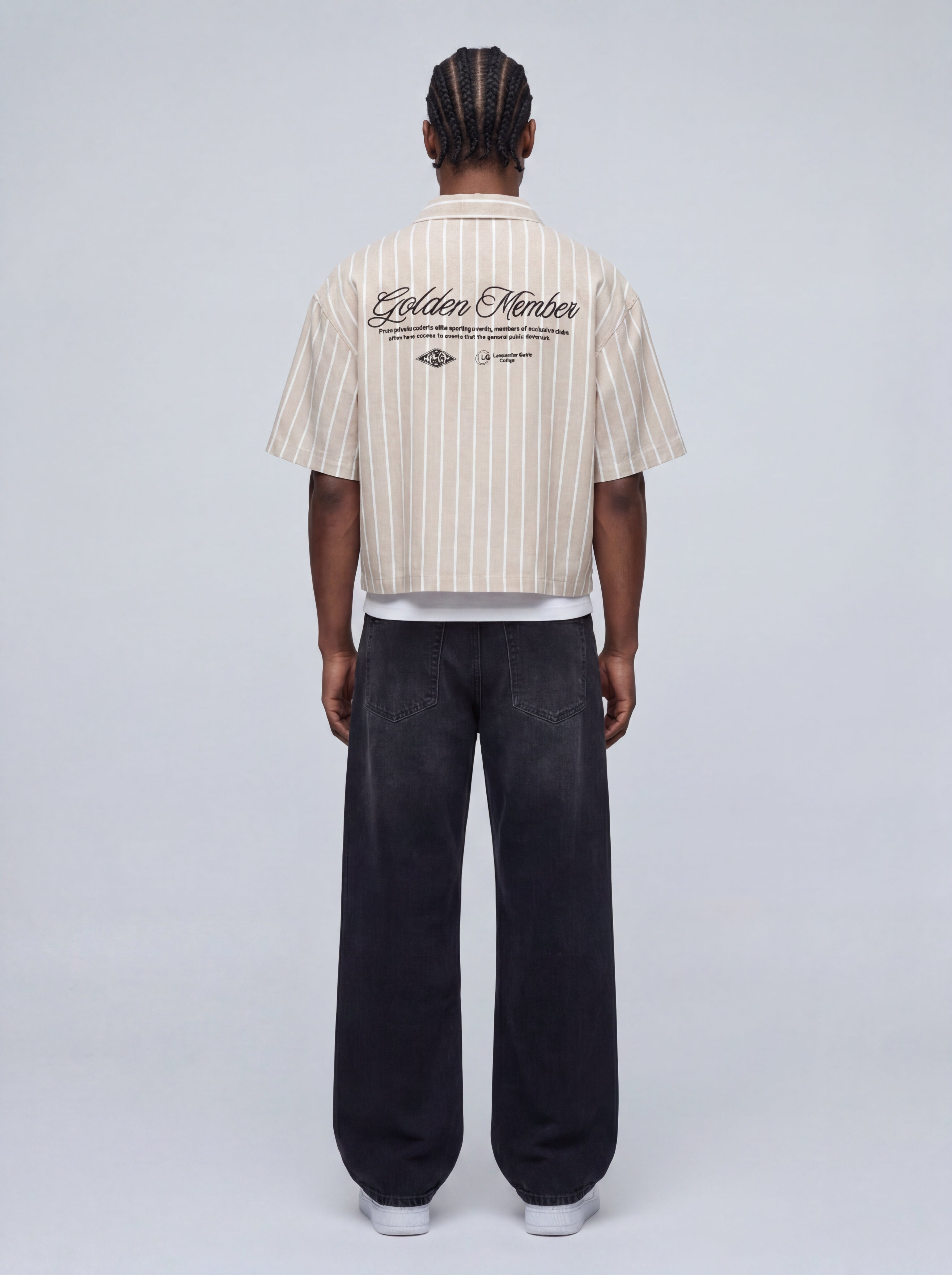 Embroidered Striped Linen Shirt