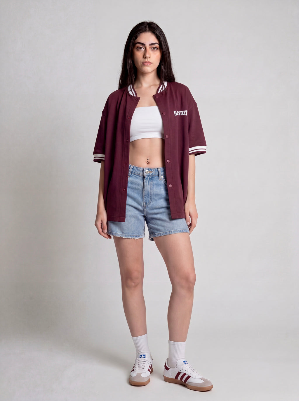Burgundy Baseball Shirt