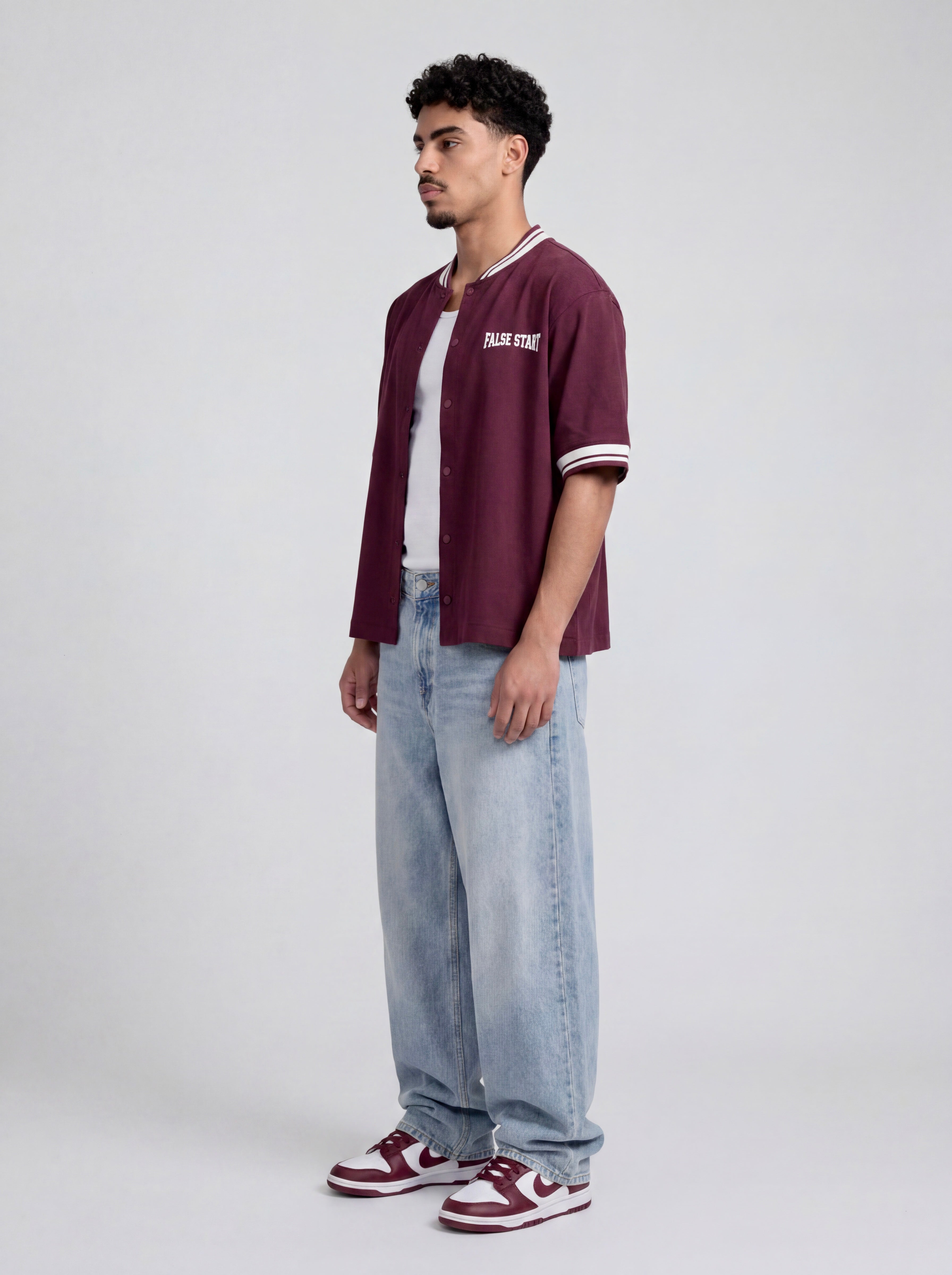 Burgundy Baseball Shirt