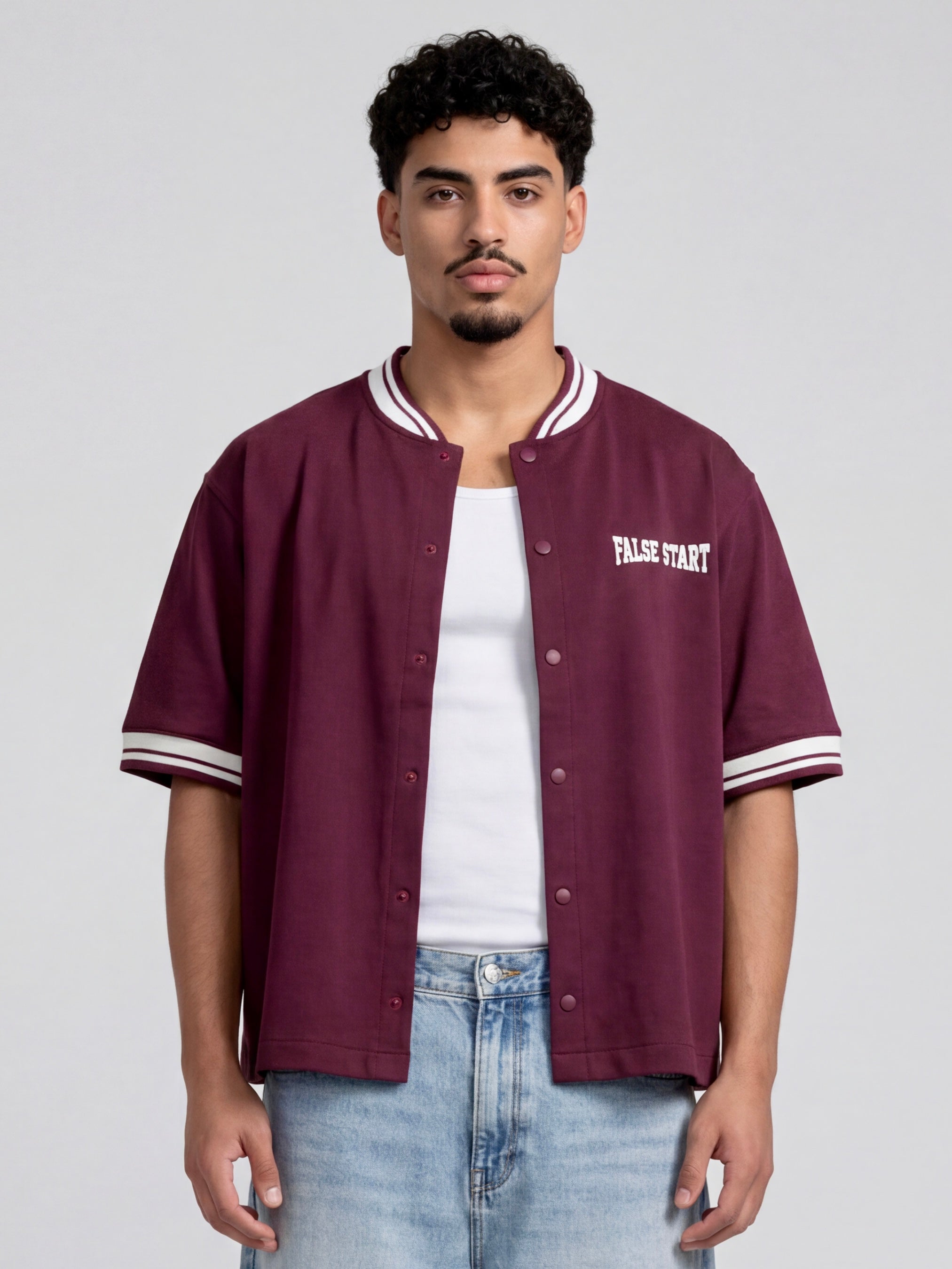 Burgundy Baseball Shirt