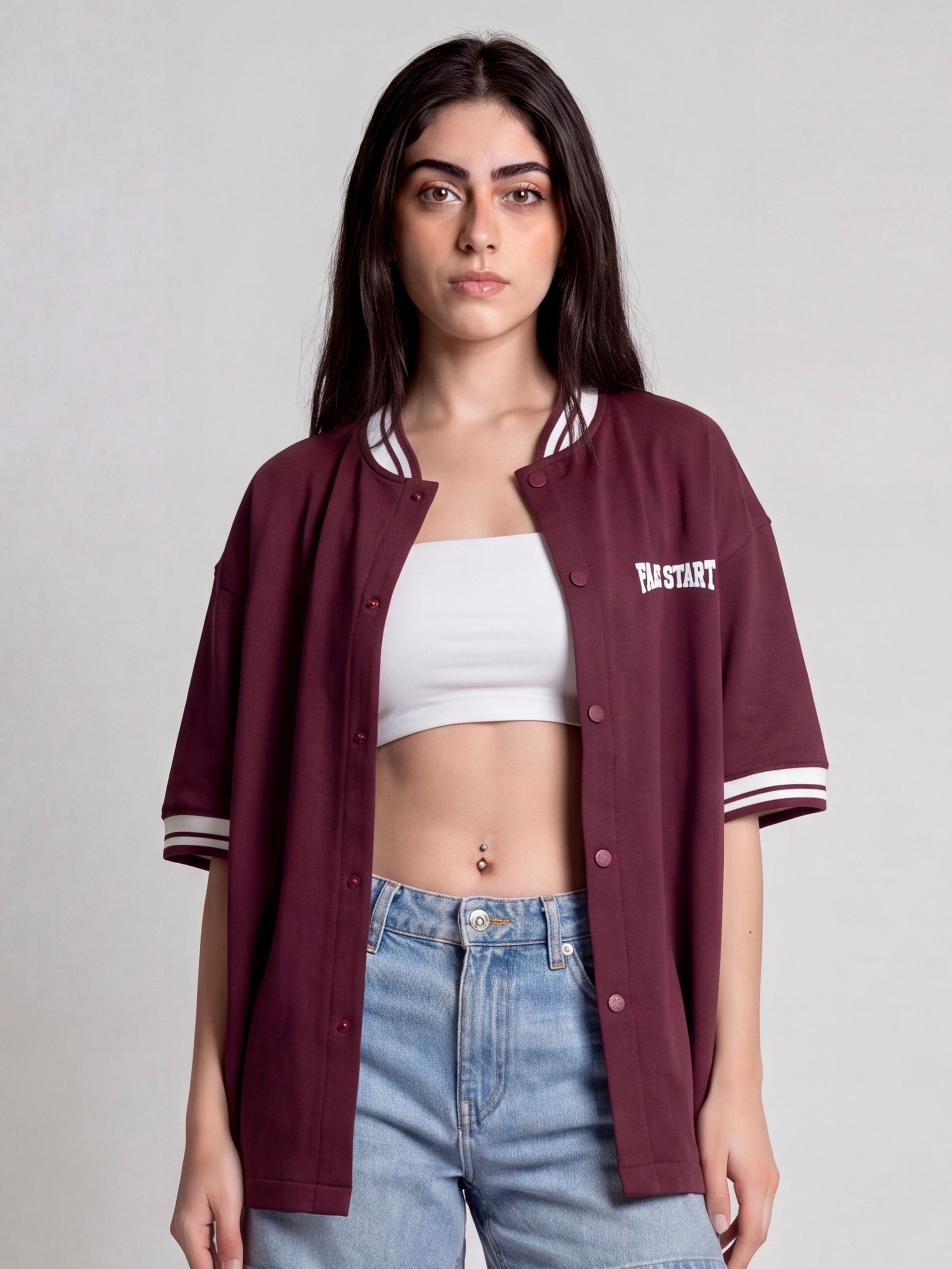 Burgundy Baseball Shirt