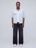 Embroidered Striped Linen Shirt