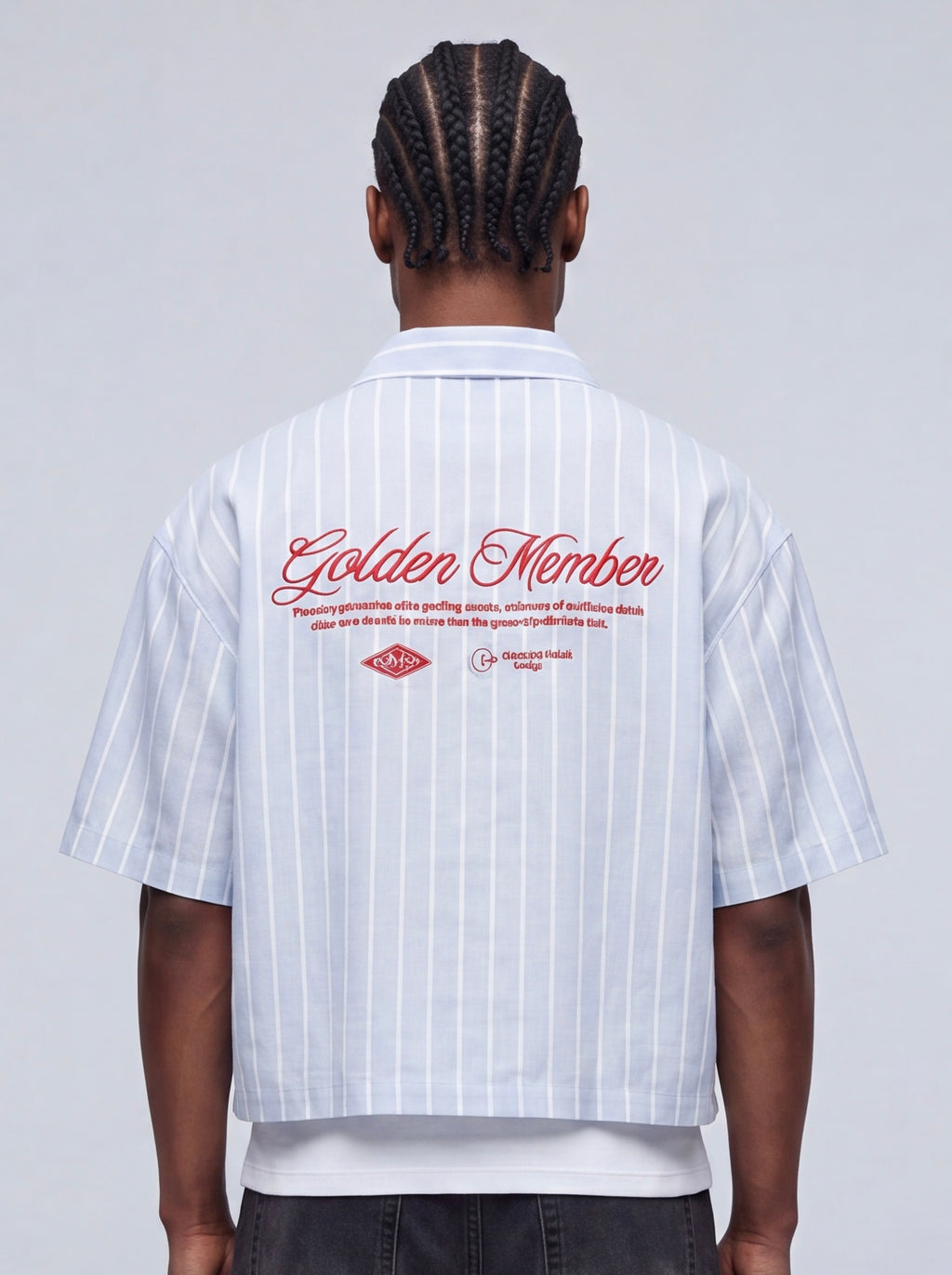 Embroidered Striped Linen Shirt