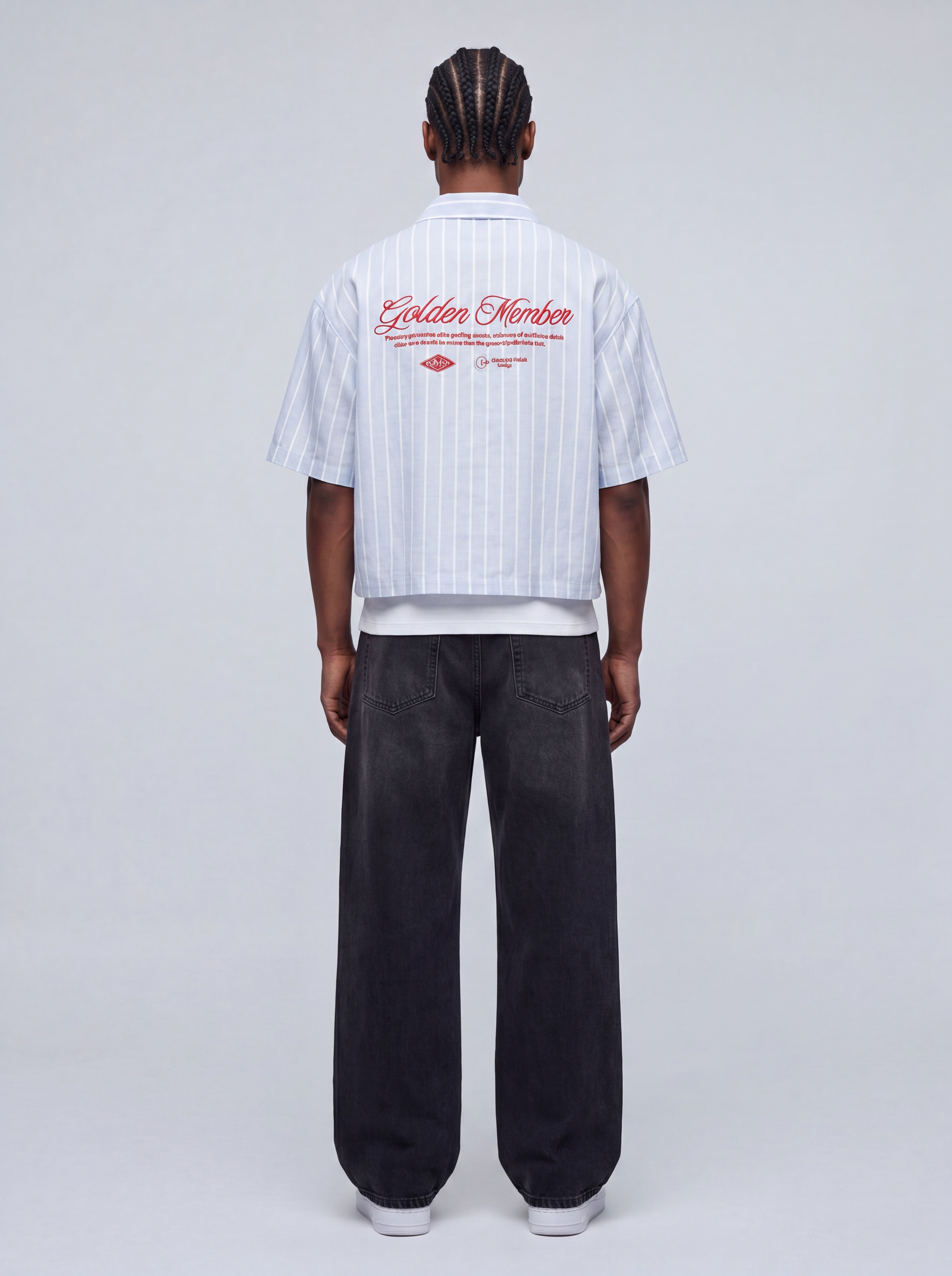 Embroidered Striped Linen Shirt